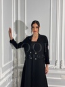 Black pinstripe coat Abaya