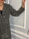 Dark houndstooth pearl buttons Abaya