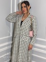 White houndstooth Abaya